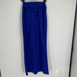 Top 10 Chic Royal Blue Wide Leg Built in Belt Pull On Pants size L